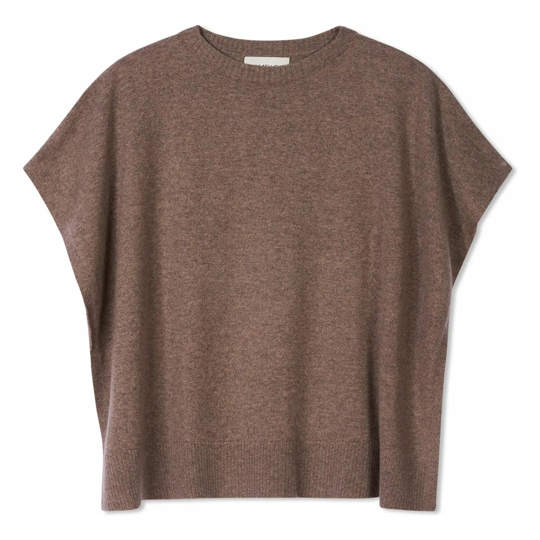 Bompard - Poncho de cuello barco de cachemira | Beige