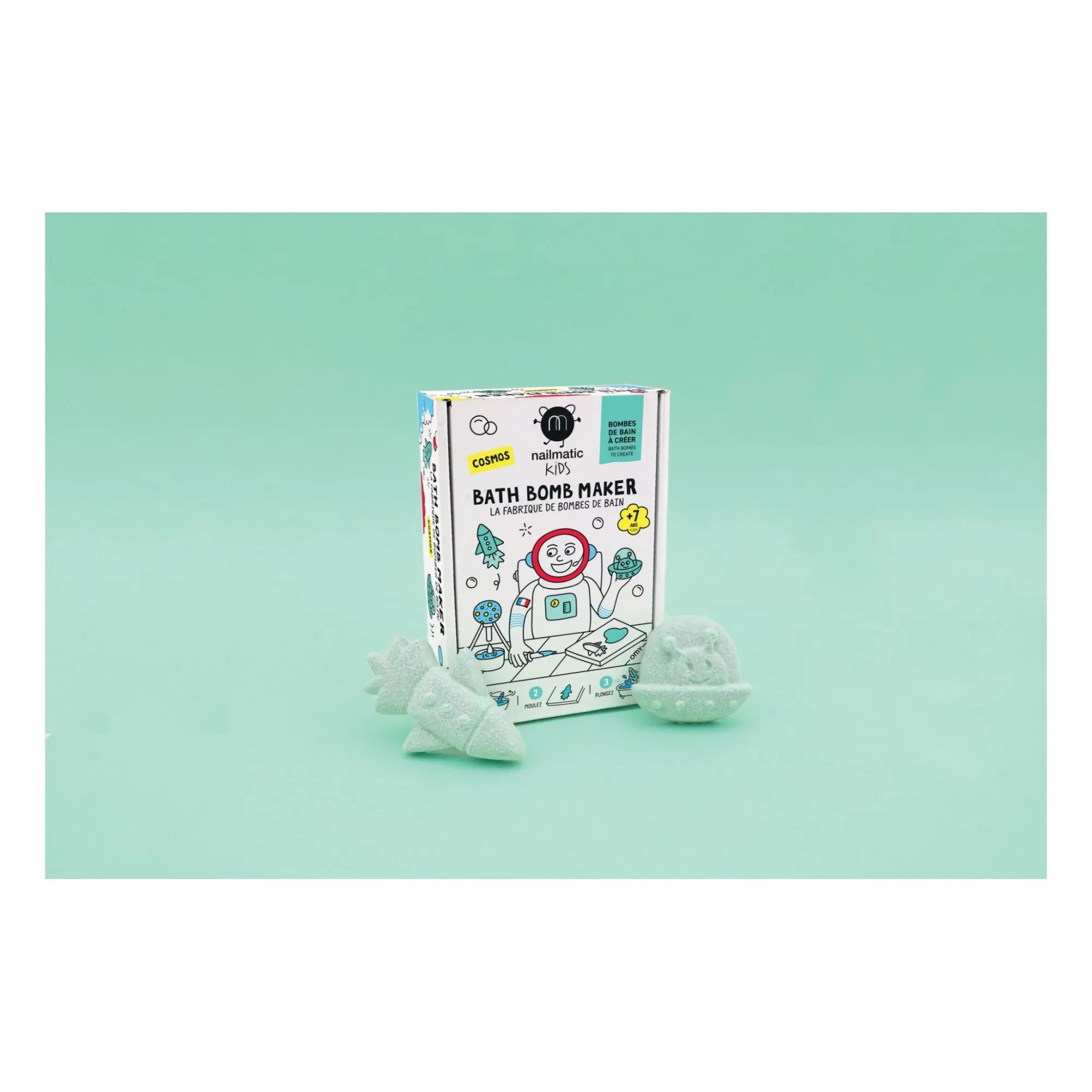 Nailmatic Kids - The Bath Bomb Factory Set - Cosmos Edition - 2 banyo bombası | Mavi