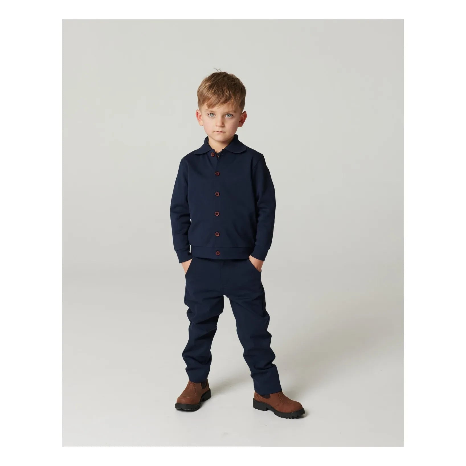 Copenhagen Colors - Pantalón chino elástico de algodón orgánico | Azul marino