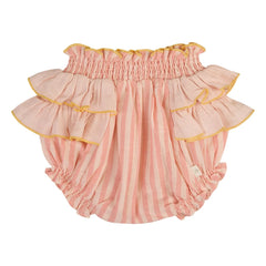 Lilinoa - Vestido de rayas con volantes y flores | Colorete