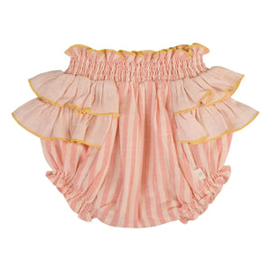 Lilinoa - Vestido de rayas con volantes y flores | Colorete