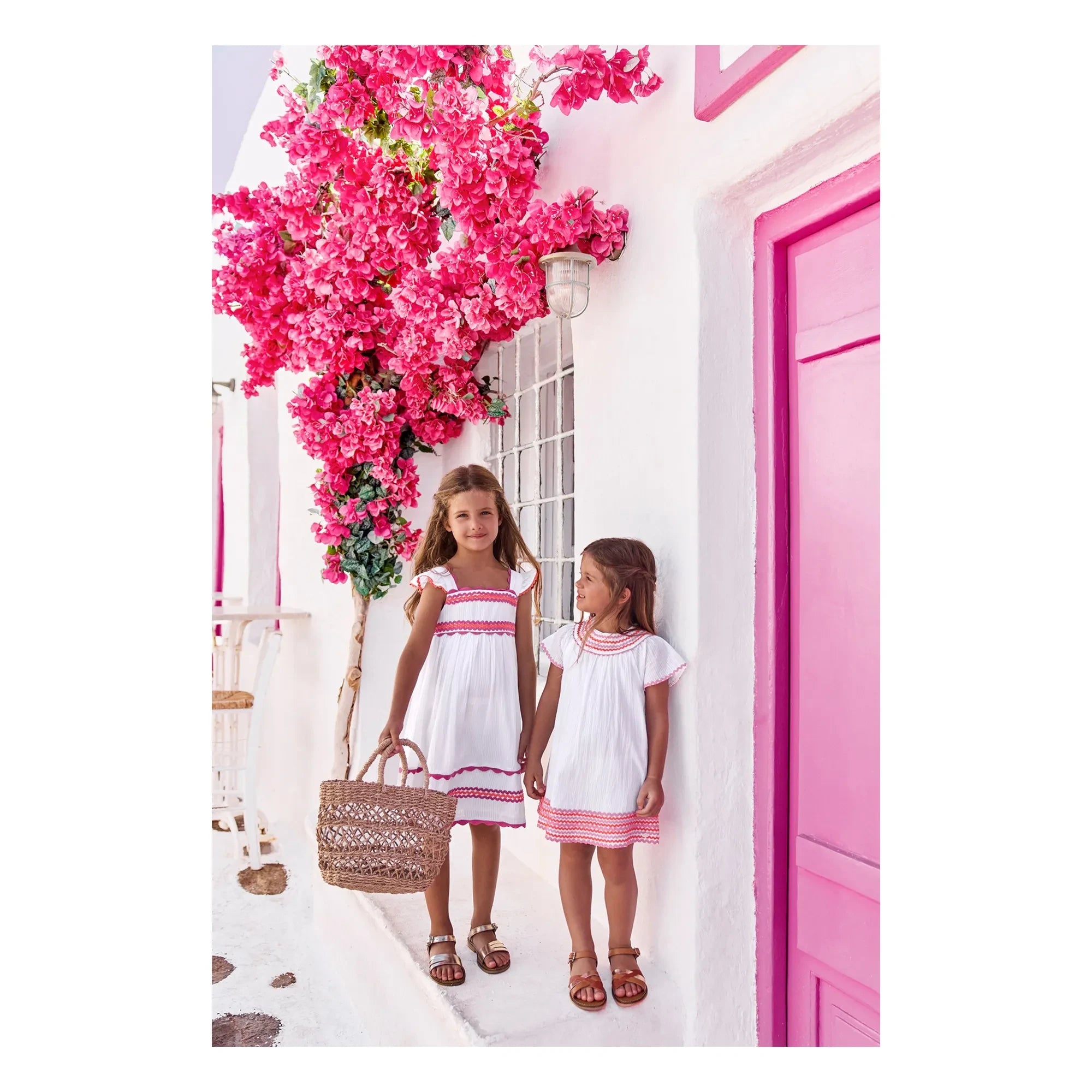 Tartine et Chocolat - Vestido con volantes | Blanco