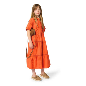 Zadig & Voltaire - Vestido de volantes con botones | Naranja sanguina
