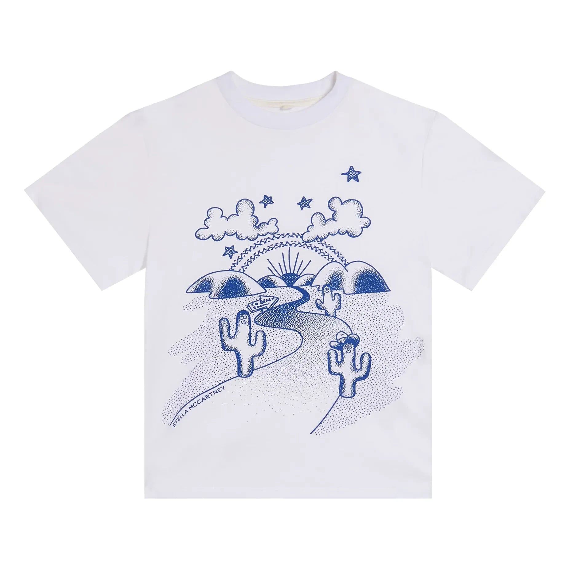 Stella McCartney Kids - Organik Pamuk Desert Tişört | Beyaz