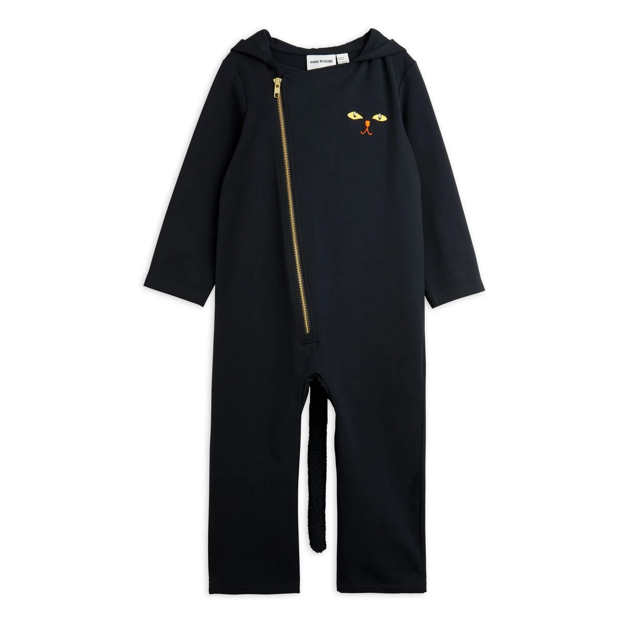 Mini Rodini - Mono de gato de algodón orgánico | Negro