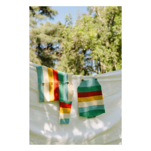 Bayiri - Cárdigan de algodón orgánico Rainbow | Turquesa
