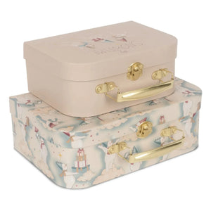 Konges Sløjd - Que nieve pequeñas maletas de cartón - Set de 2 | Beige