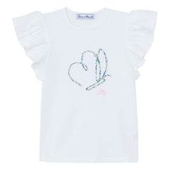 Tartine et Chocolat - Camiseta mariposa Liberty | Blanco
