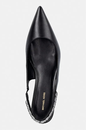 Zapatos de tacón bajo fino de piel Marcia Kitten Sling de MICHAEL Michael Kors