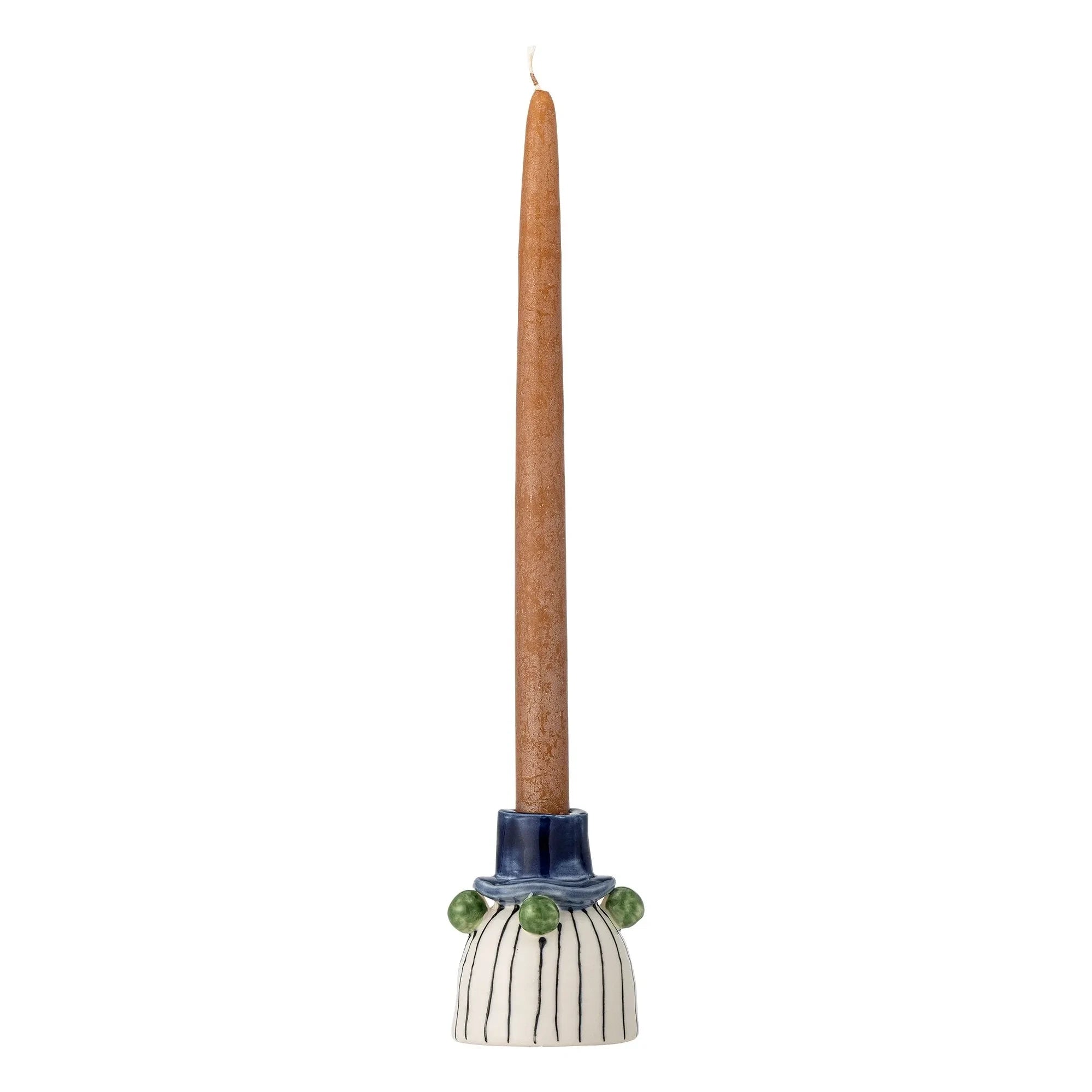 Bloomingville - Candelabro de cerámica de gres Tacana | Azul