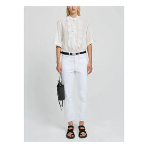 Laurence Bras - Blusa Magrita Corta de Algodón | Blanca