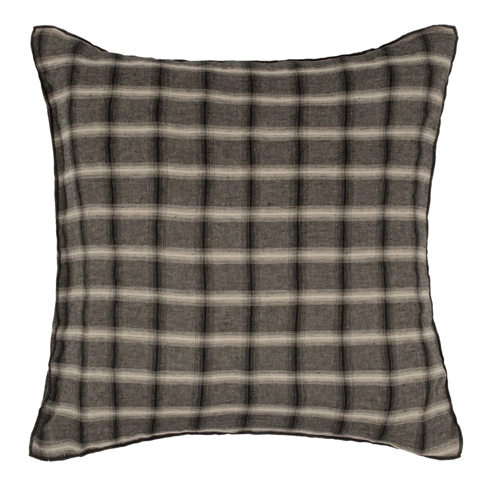 Funda de almohada de lino lavado Le Monde Sauvage - Highlands | Gris oscuro