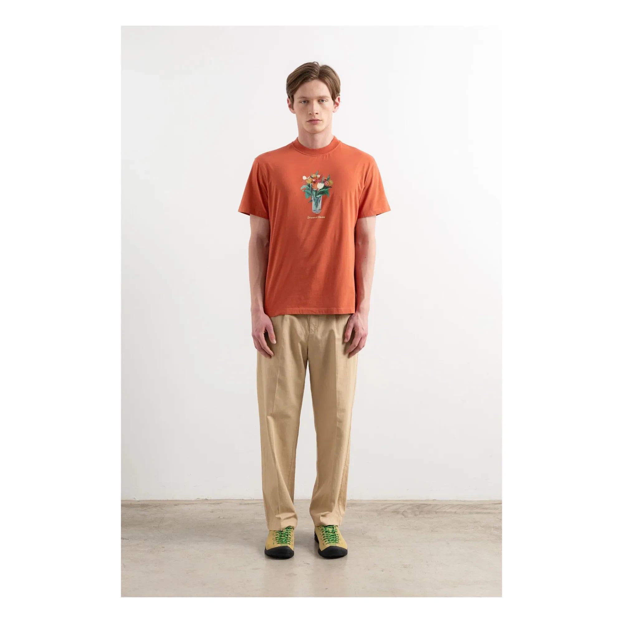 Edmmond Studios - Camiseta de algodón Lush | Ocre rojo