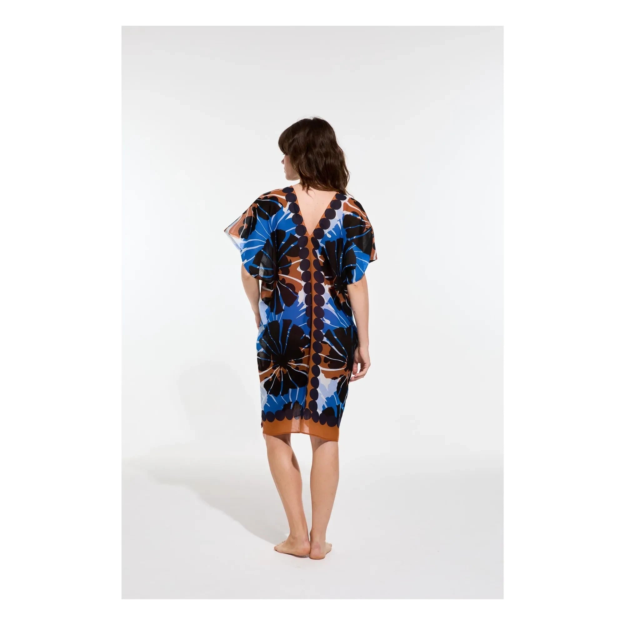 Mapoésie - Elia Pavot Vestido de Algodón | Azul