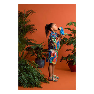 Maison Mangostan - Camisa corta Parrot | Azul