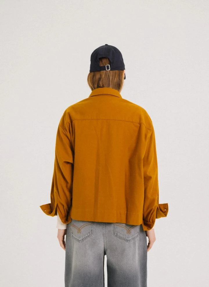 Tinsels - Usk Overshirt de algodón | color Yellow Curry