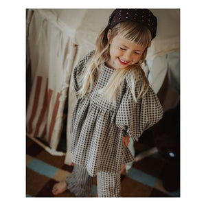 Fliink - Blusa de Algodón Orgánico a Cuadros Ella | Marrón