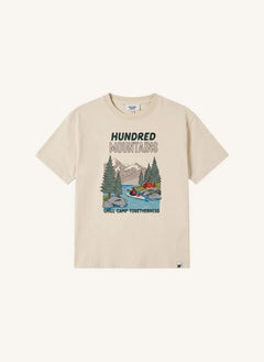 Hundred Pieces - Finn Chill Camp Camiseta de Algodón Orgánico | Beige