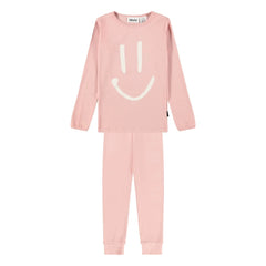 Molo - Lue Smiley органik pamuklu pijama | Pudra pembe