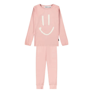 Molo - Lue Smiley органik pamuklu pijama | Pudra pembe