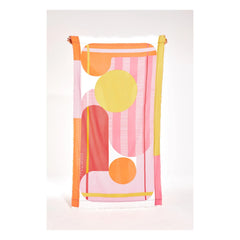 Mapoésie - Toalla de playa abstracta | Rosa