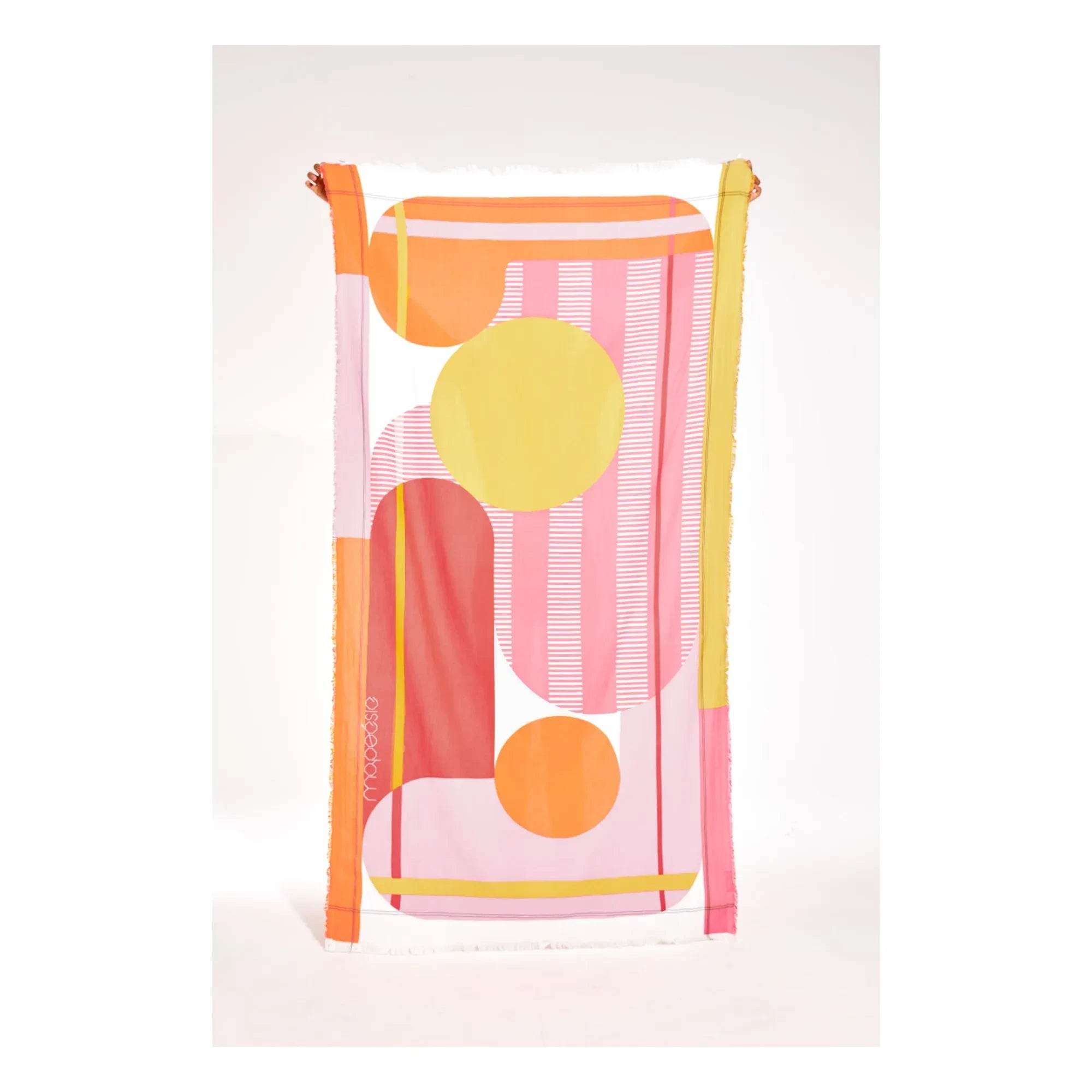 Mapoésie - Toalla de playa abstracta | Rosa