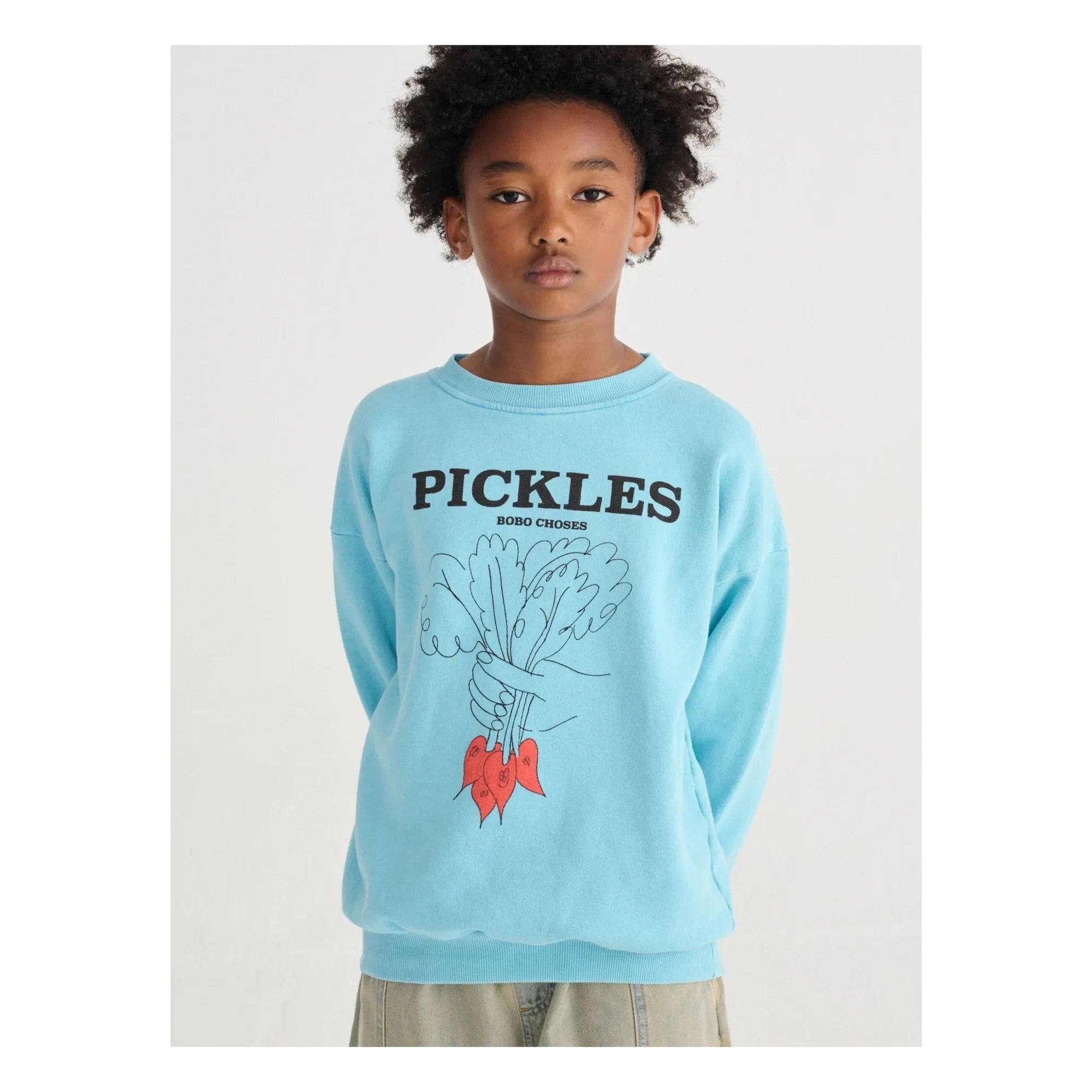 Bobo Choses - Sudadera de algodón orgánico Pickles | Azul claro