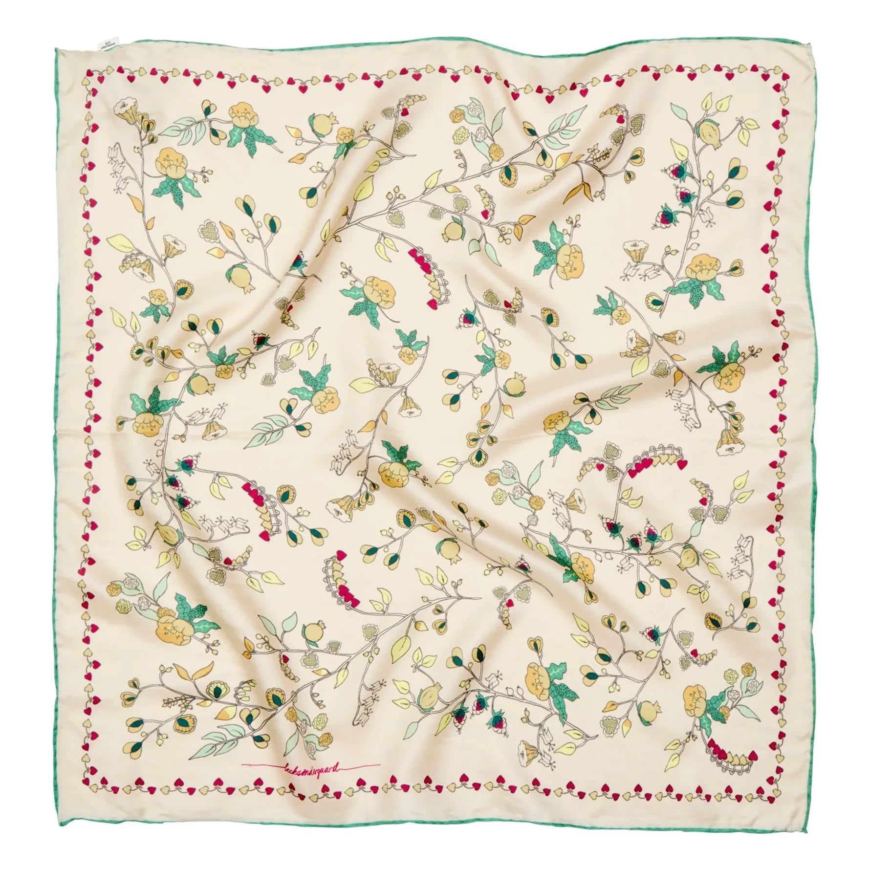 Becksöndergaard - Pañuelo de seda Fairygard Sia | Crema
