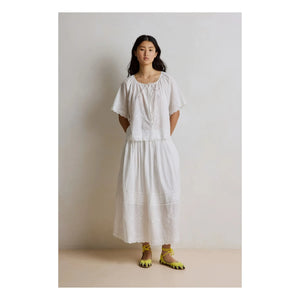 Hod - Blusa bordada con jade | Blanco