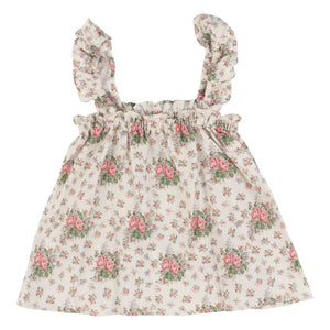 Babe & Tess - Top Théa Fleuri Lino | Crudo