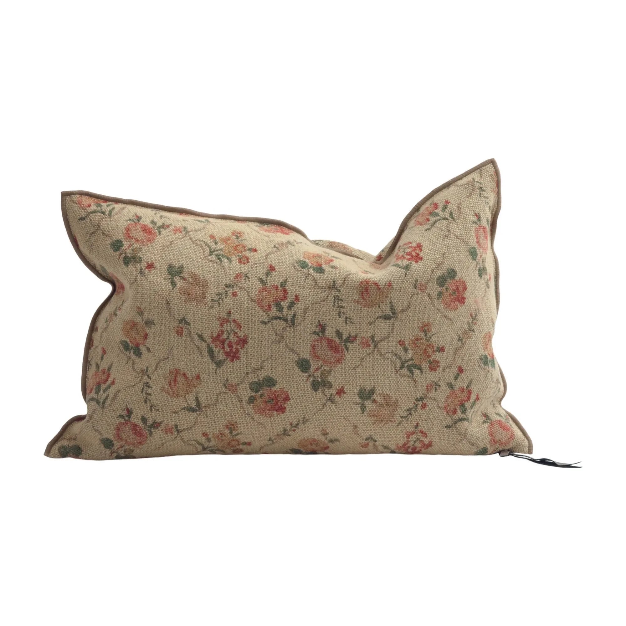 Cojín de lino Vice Versa de Maison de Vacances - Jardin Secret | Crema