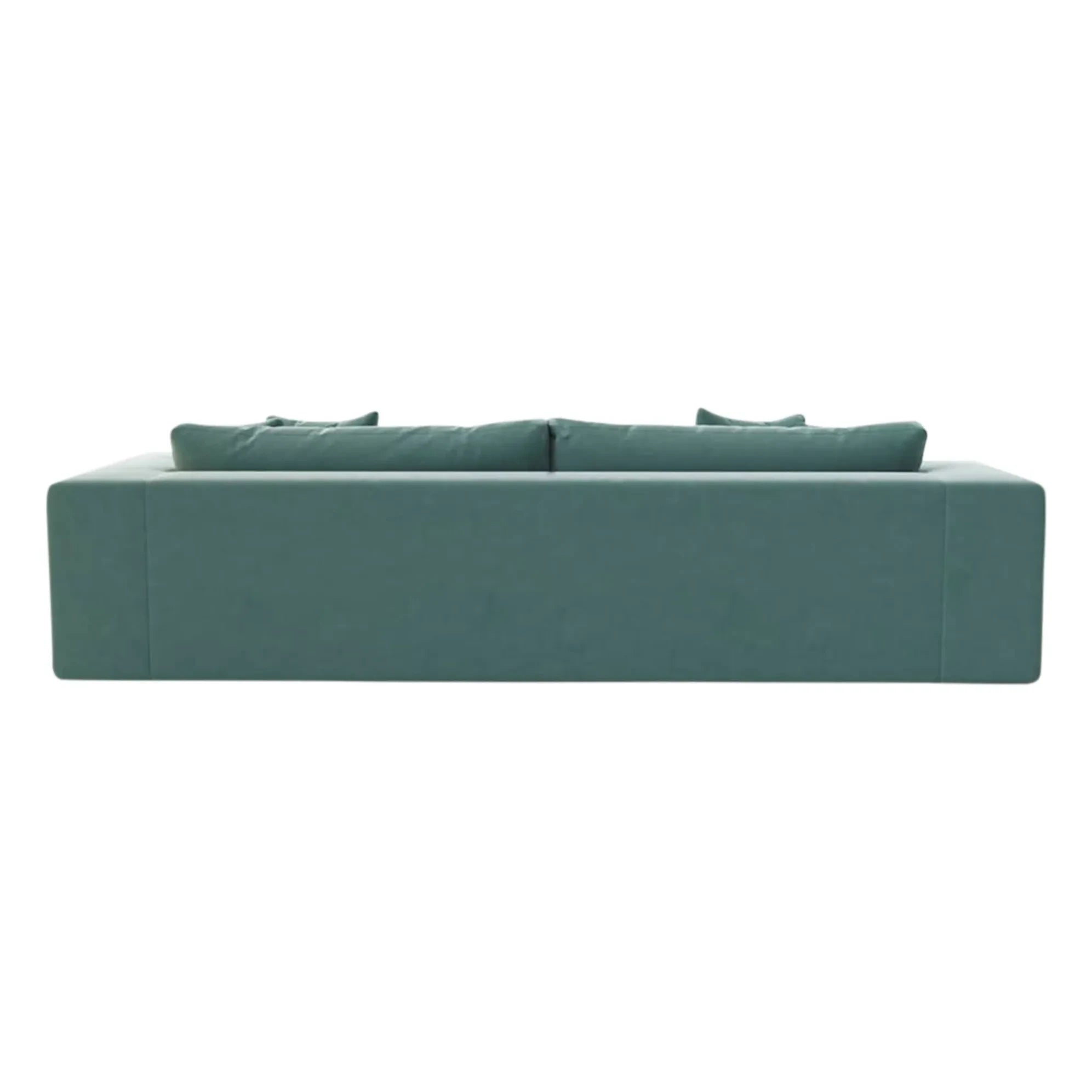 Sofá de terciopelo cepillado Panac Edition - Bellechasse para 4 personas - 275 cm | Gris carbón