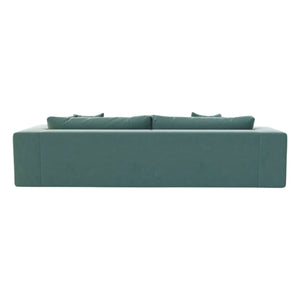 Sofá de terciopelo cepillado Panac Edition - Bellechasse para 4 personas - 275 cm | Gris carbón
