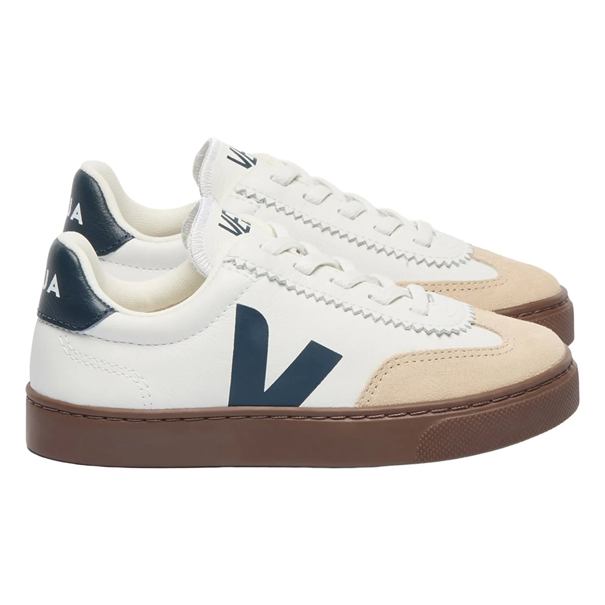 Veja - O.T. Zapatillas con cordones de cuero Voleybol | Azul marino