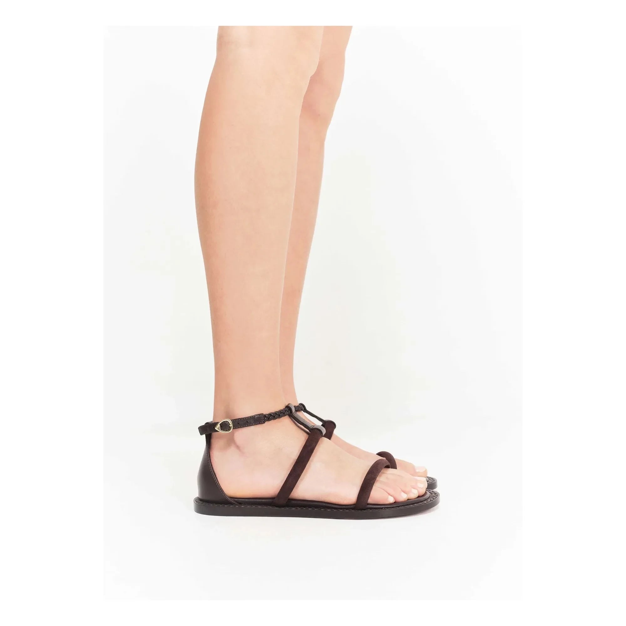 Socque Paris - Sandalias de cuero Palma | Chocolate
