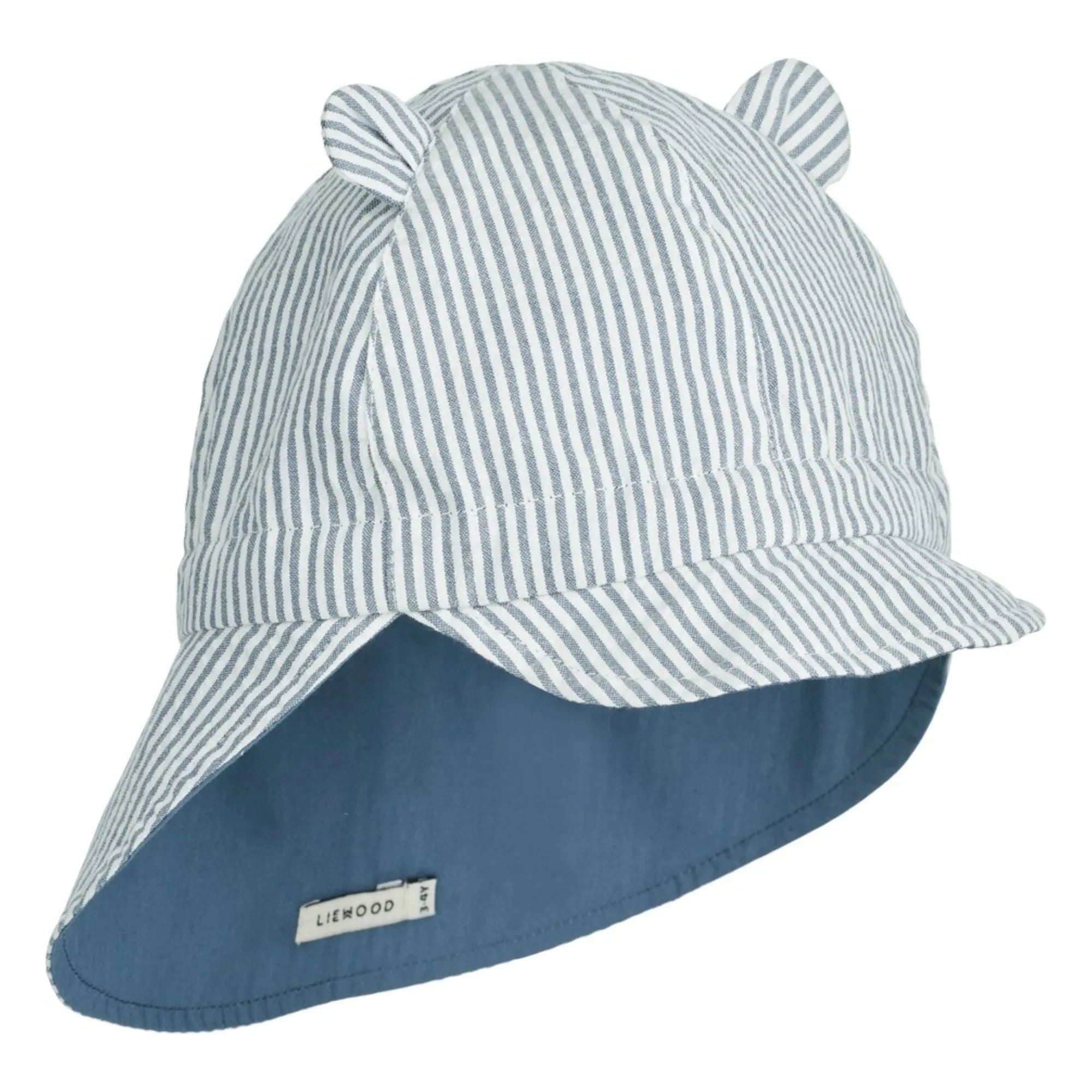 Liewood - Sombrero de Algodón Orgánico Anti-UV Reversible Gorm | Azul
