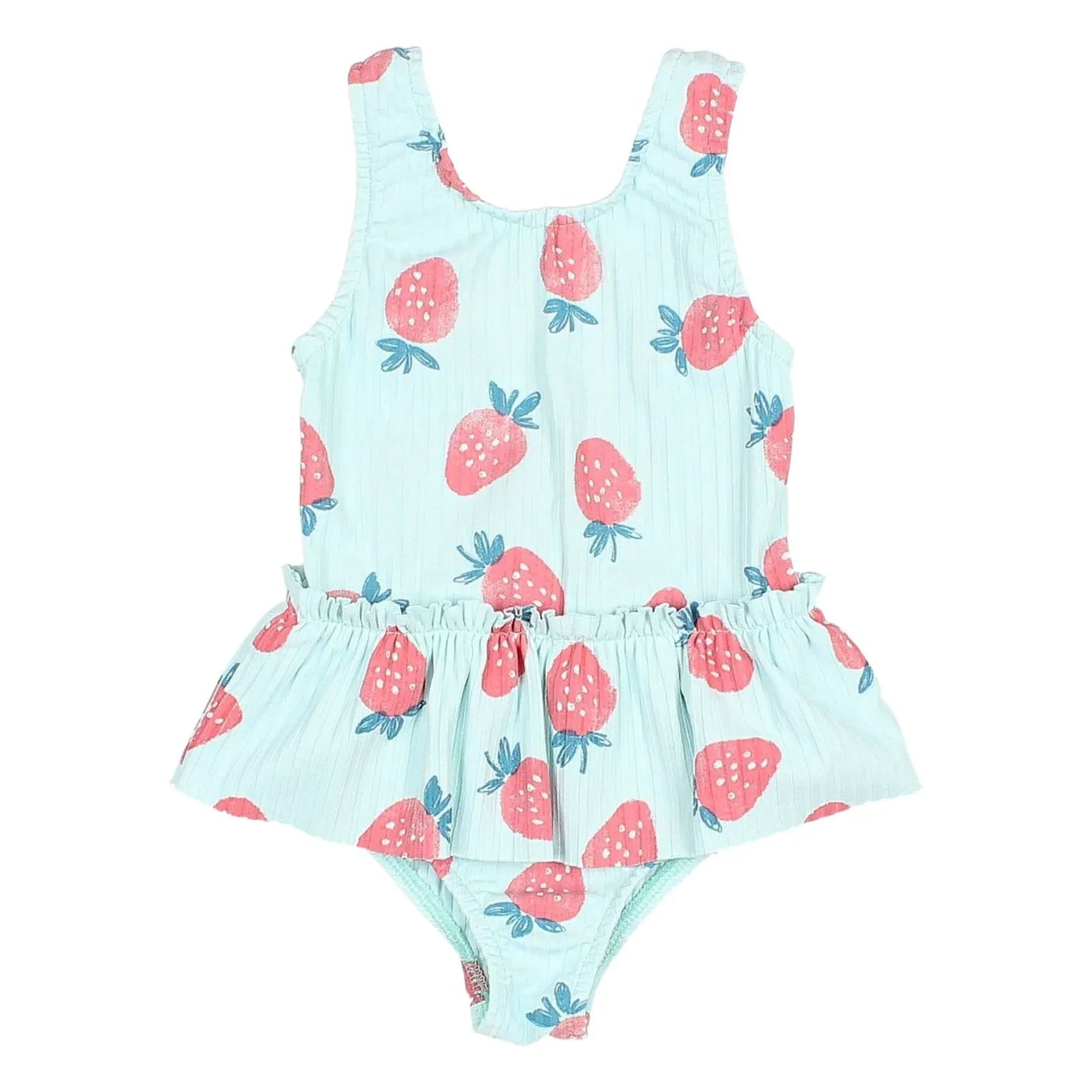 Búho - Bañador de canalé con fresas para bebé | Aqua