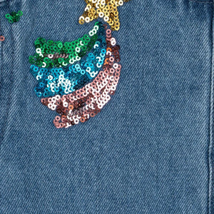 Konges Sløjd - Chaqueta Magot de algodón orgánico con lentejuelas | Azul