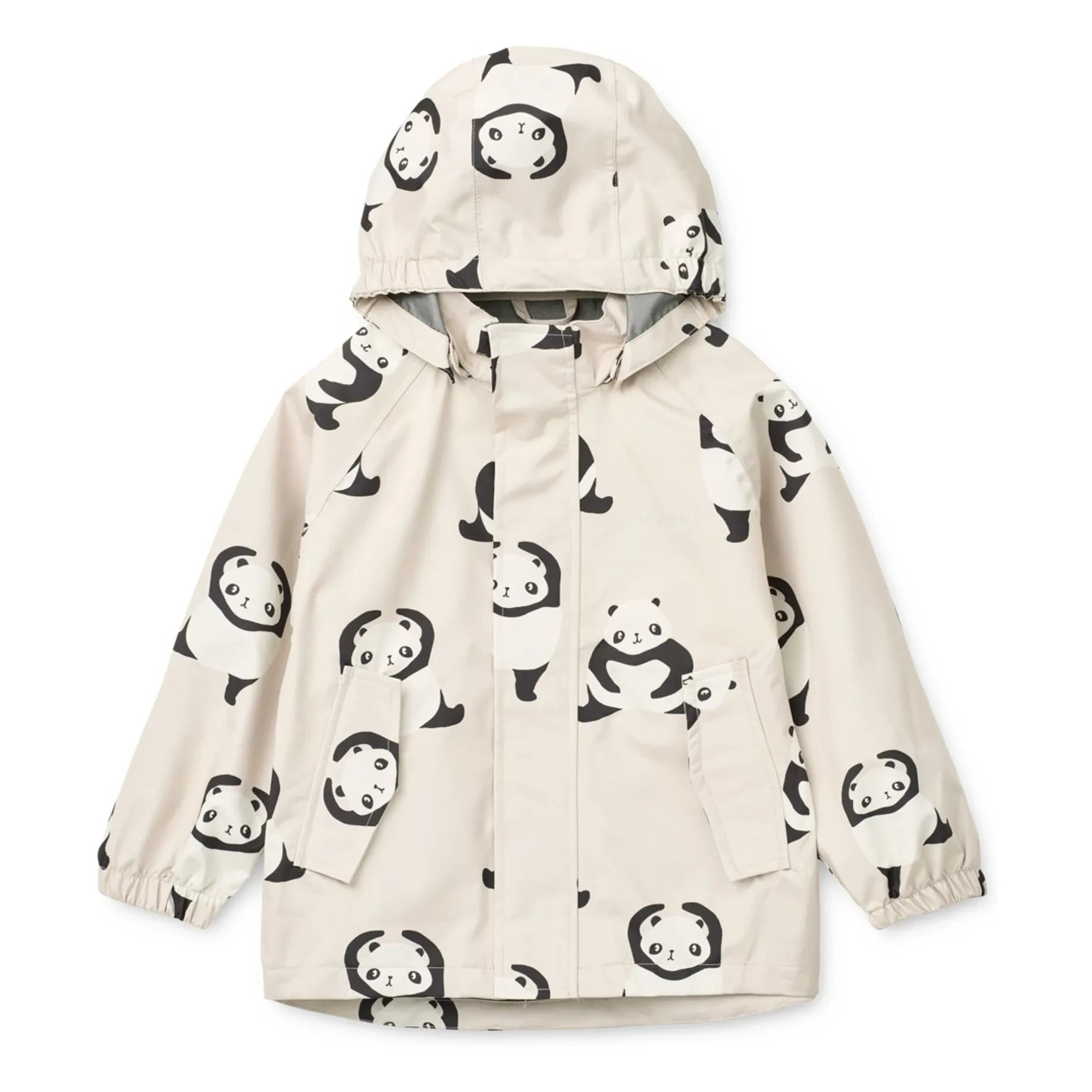Liewood - Conjunto de chubasquero Pedia Pandas Fibras Recicladas | Gris carbón