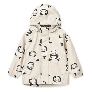 Liewood - Conjunto de chubasquero Pedia Pandas Fibras Recicladas | Gris carbón