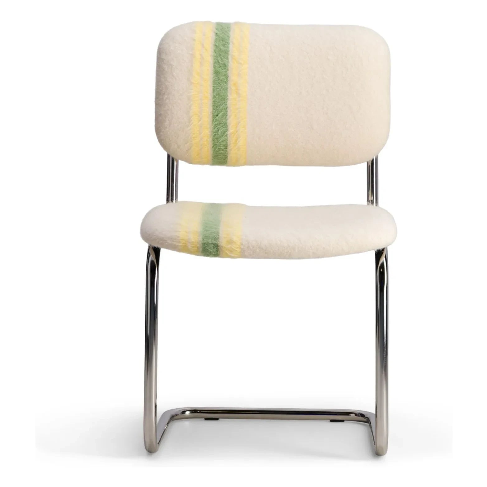 The Socialite Family - Silla Classica en tejido mohair de rayas | Amarillo