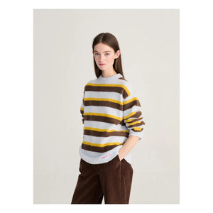 Bobo Choses - Jersey de rayas de lana merino | Marrón