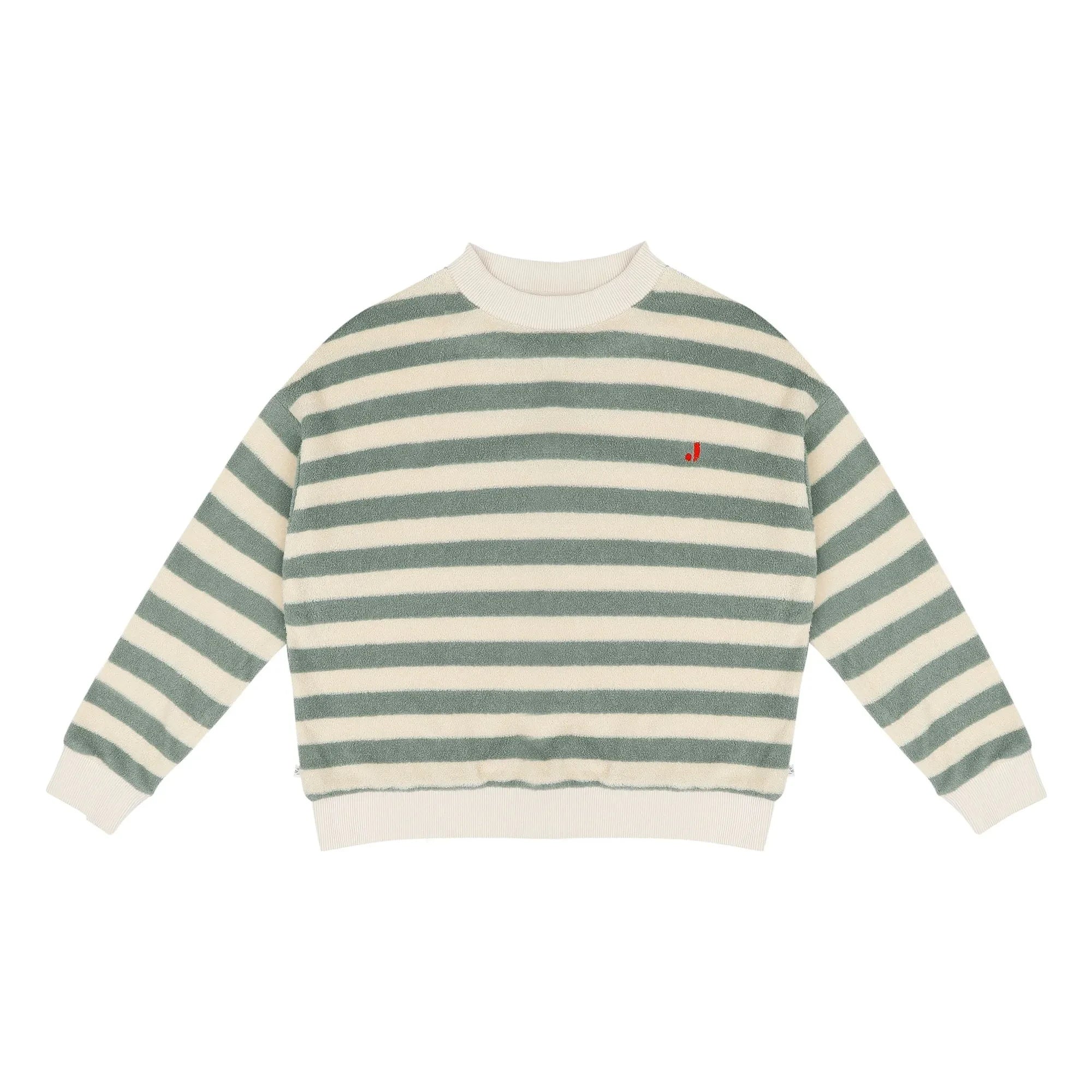 Jenest - Sudadera de algodón orgánico a rayas Kay | Caqui