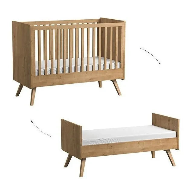 VOX - Cama Vintage Regulable - 70 x 140 cm | Roble