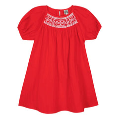 Bonton - Vestido fruncido Nala | Bermellón