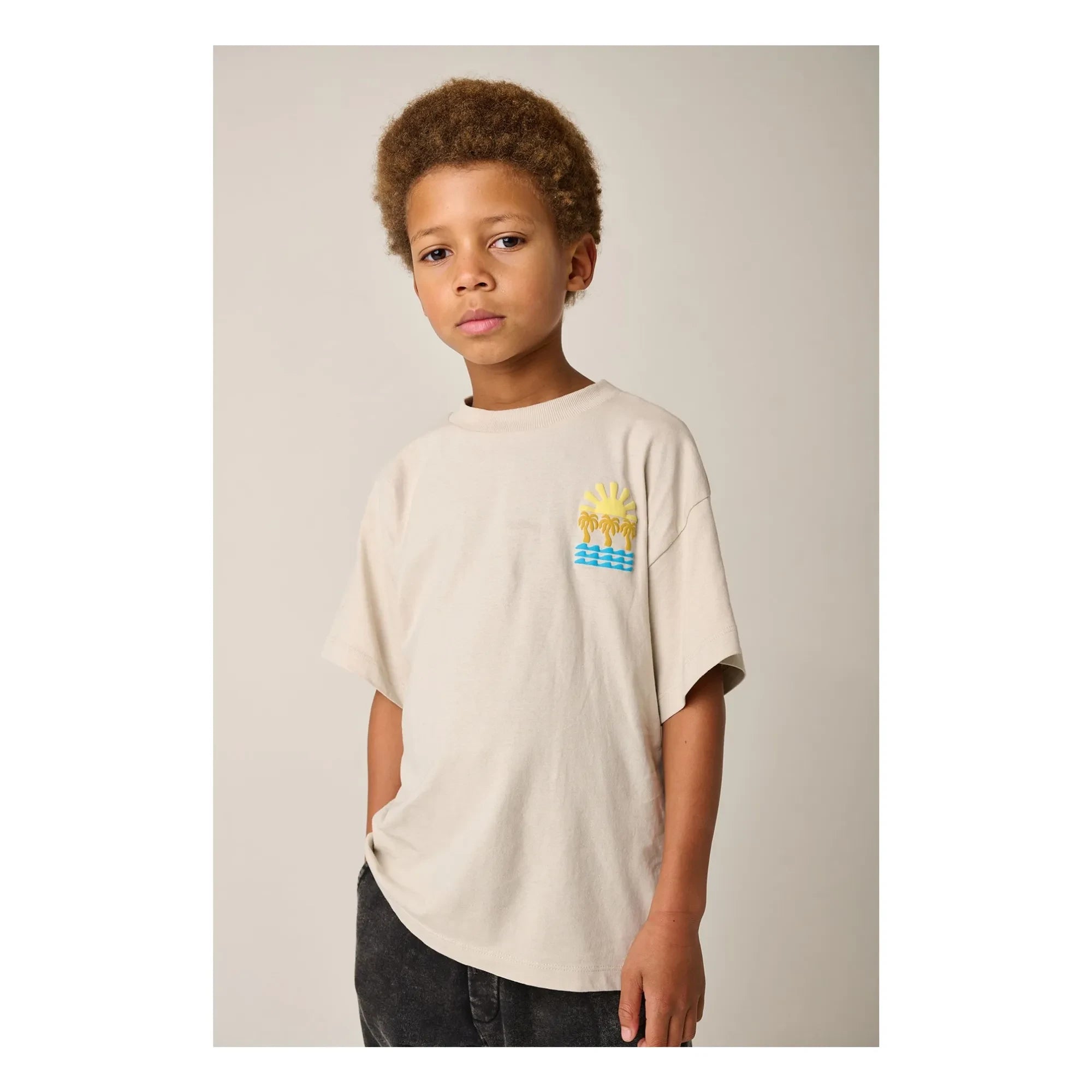 Tumble N'Dry - Camiseta Oversize Saltwater de algodón reciclado | Crudo