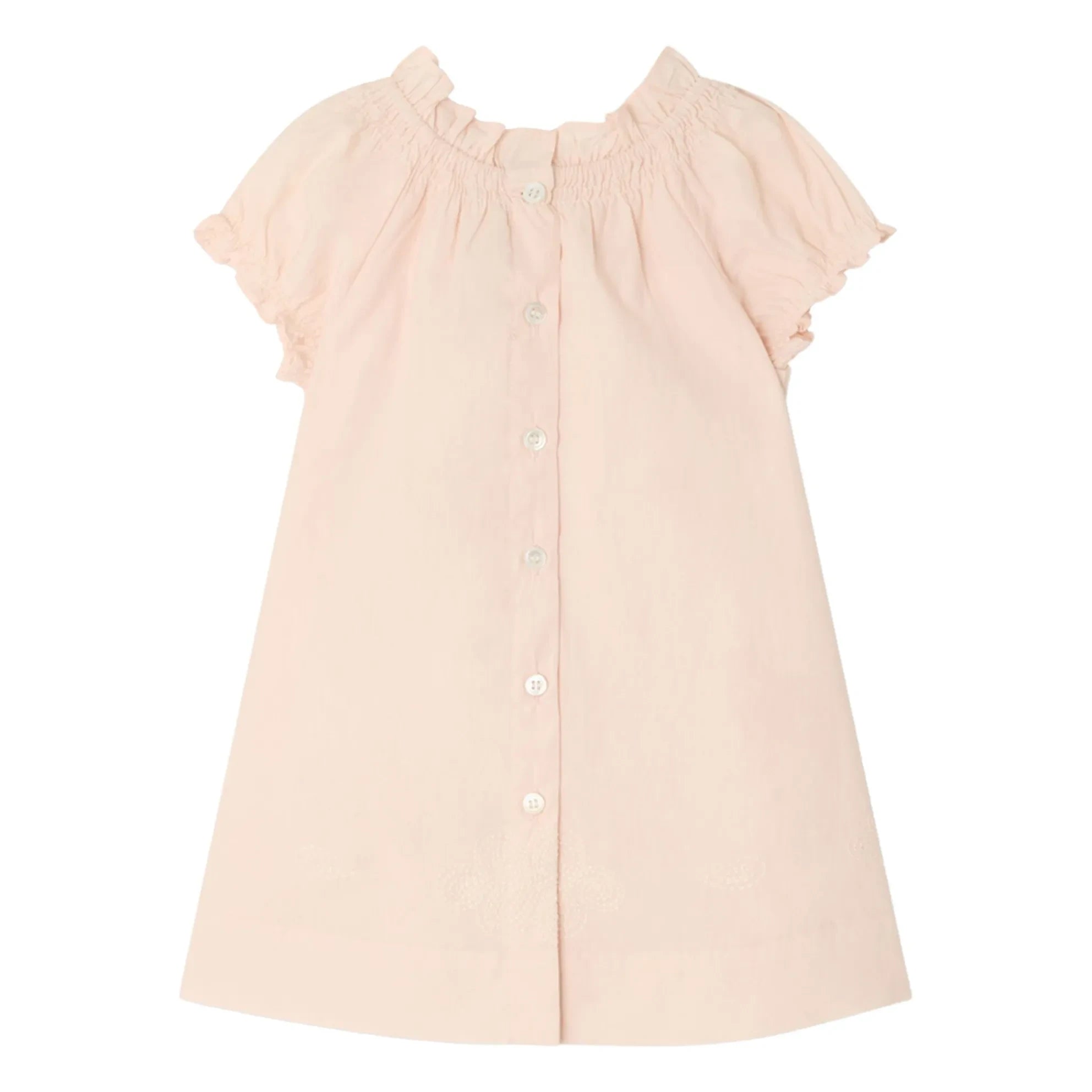 Bonpoint - Vestido de algodón orgánico Sidwell | Rosa empolvado