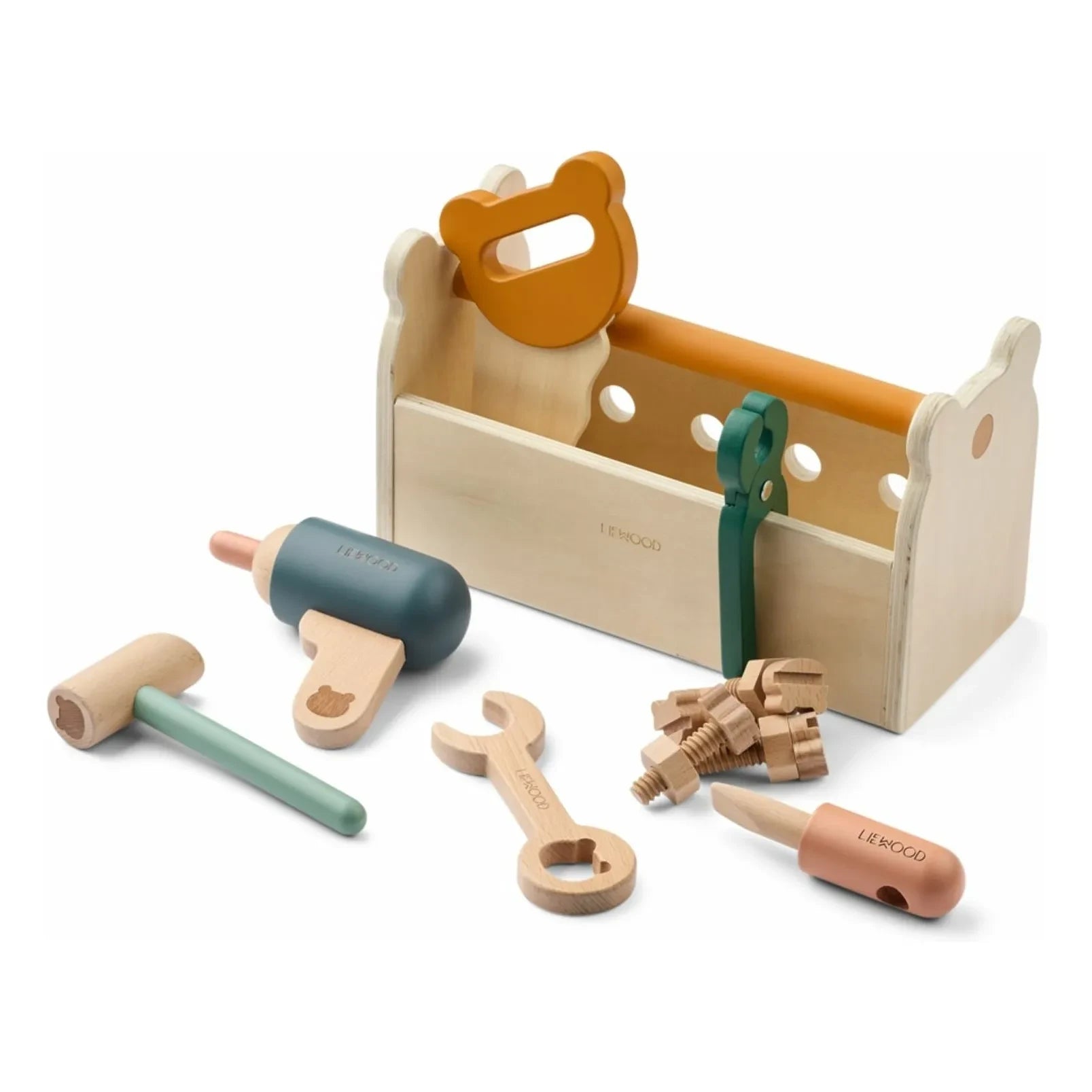 Liewood - Caja de herramientas Luigi | Mezcla múltiple verde jardín