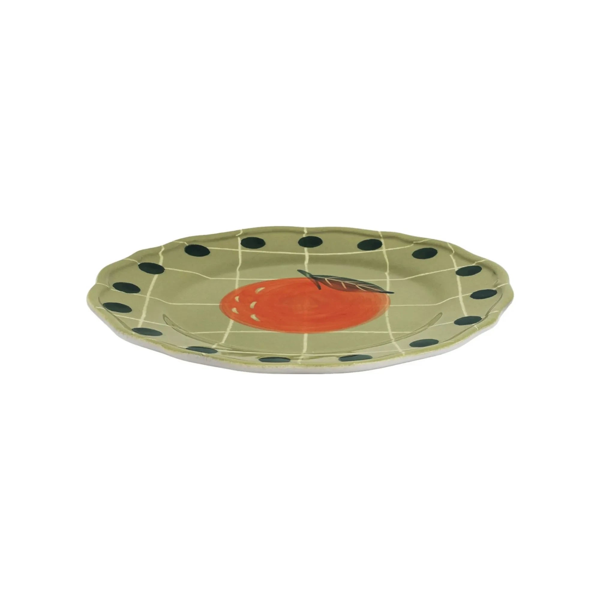 Bitossi - Plato naranja | Agua verde