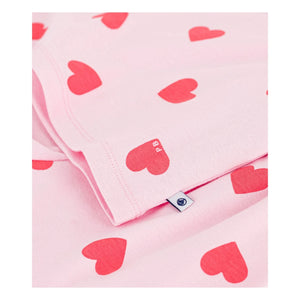Petit Bateau - Pijama de pantalón corto con estampado de corazones | Rosa